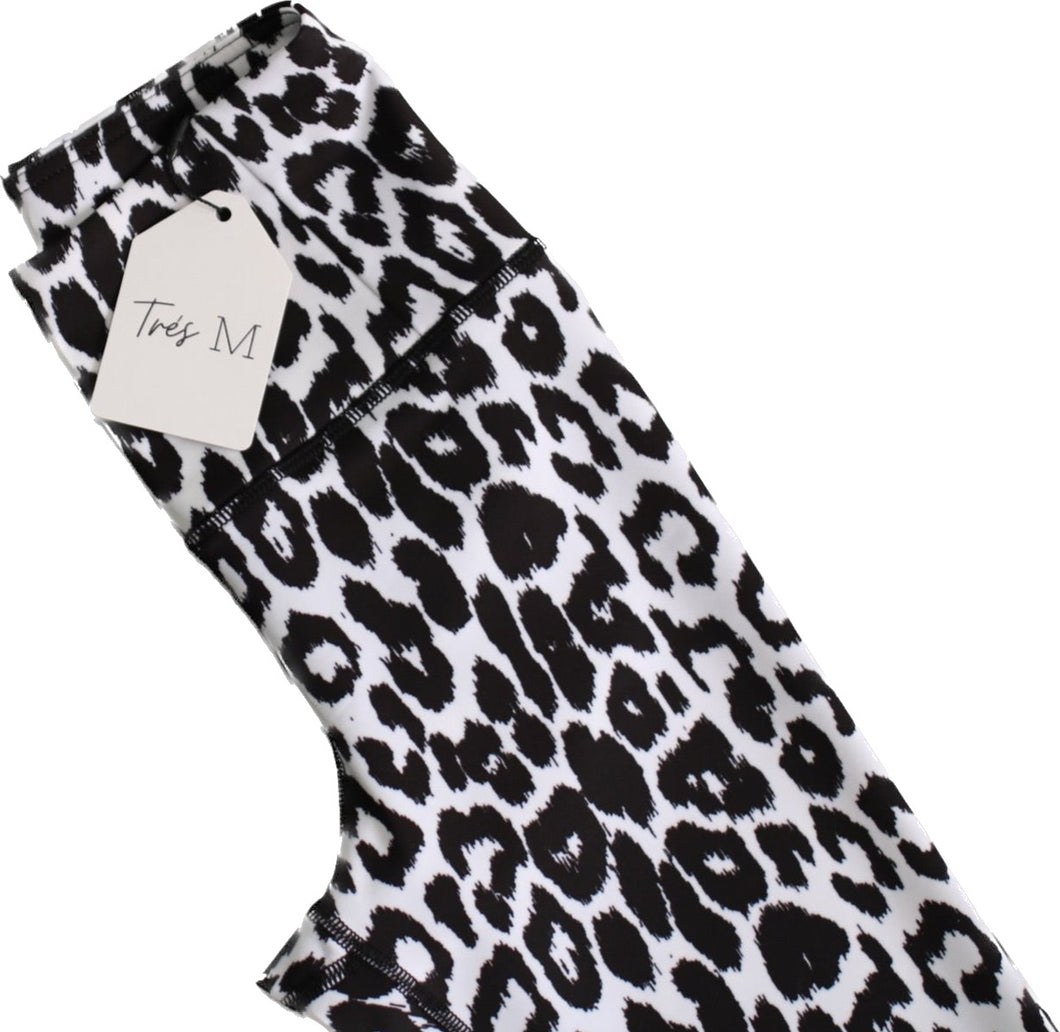 White leopard leggings - Ladies